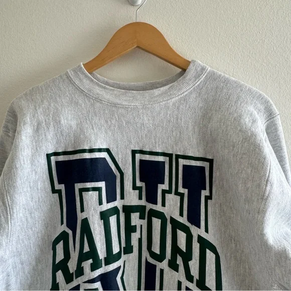 Vintage Champion Reverse Weave Radford University Pullover Sweater Size Large - Picture 5 of 9